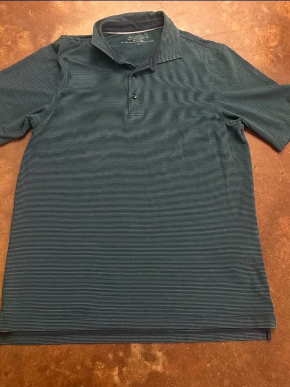 Jim Nantz Vineyard Vines Men’s Medium Striped Golf Polo Shirt